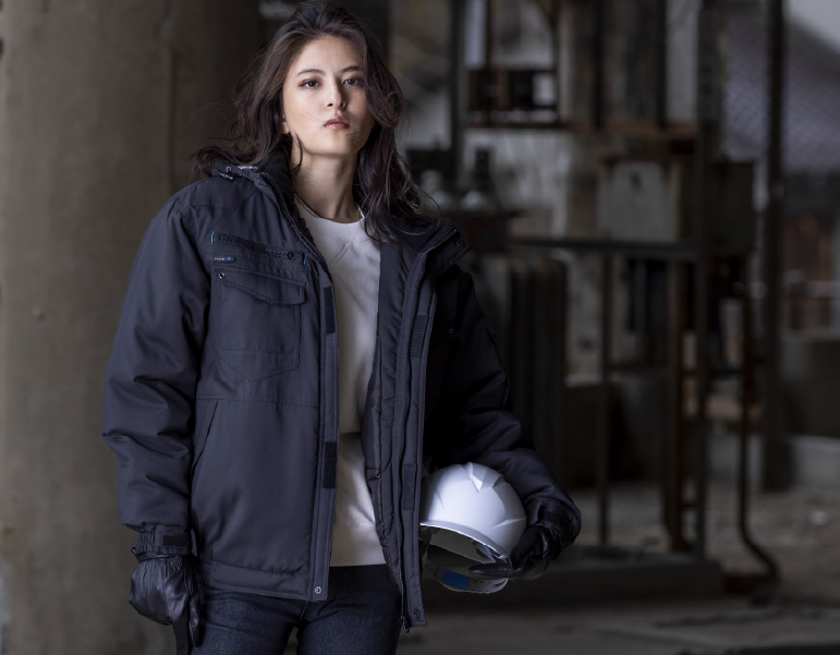 アイトス AITOZ 8971 防寒 ブルゾン 男女兼用 反射材使用 保温 フード