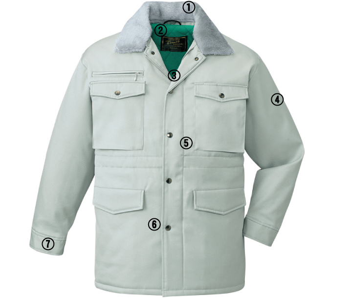 自重堂 JICHODO 7800 防寒コート フード付き 秋冬 帯電防止 ストレッチ