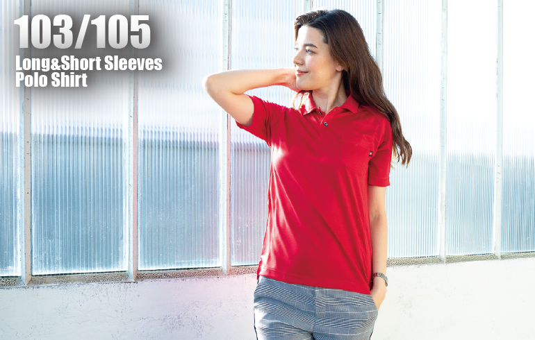 バートル 105着用イメージ画像、ストレッチ、吸汗速乾、オールシーズン対応