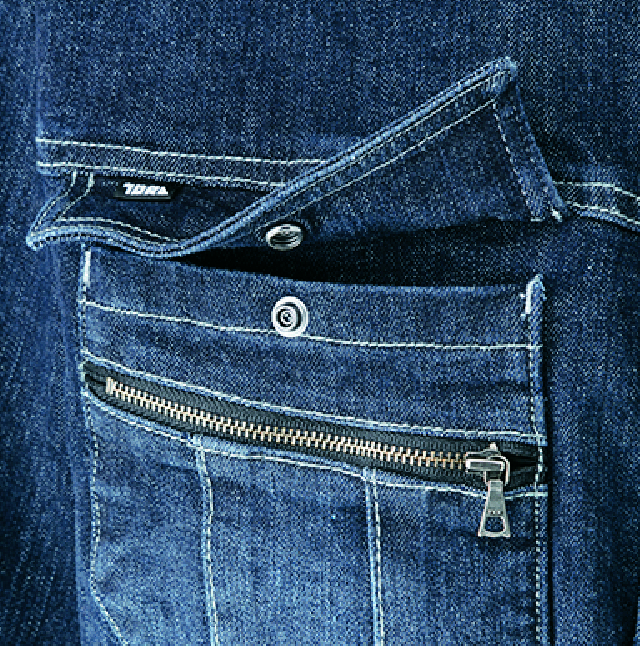 寅壱 TORAICHI 8930-125 デニム長袖シャツ ポイントその1