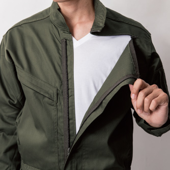 ジーベック XEBEC 34011 長袖つなぎ 続服 物が落ちにくい 傷付け