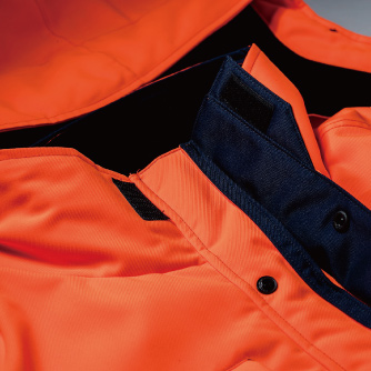 XEBEC 高視認性防寒防水ジャケット 802 LL オレンジ ジーベック 高視認防水防寒ブルゾン 802 全天候対応 透湿 再帰性反射材