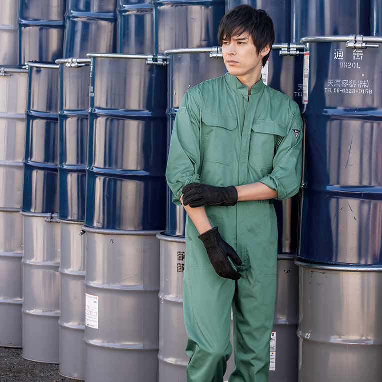 Dickies ディッキーズ T/Cストレッチツナギ D-766 14 カーキ